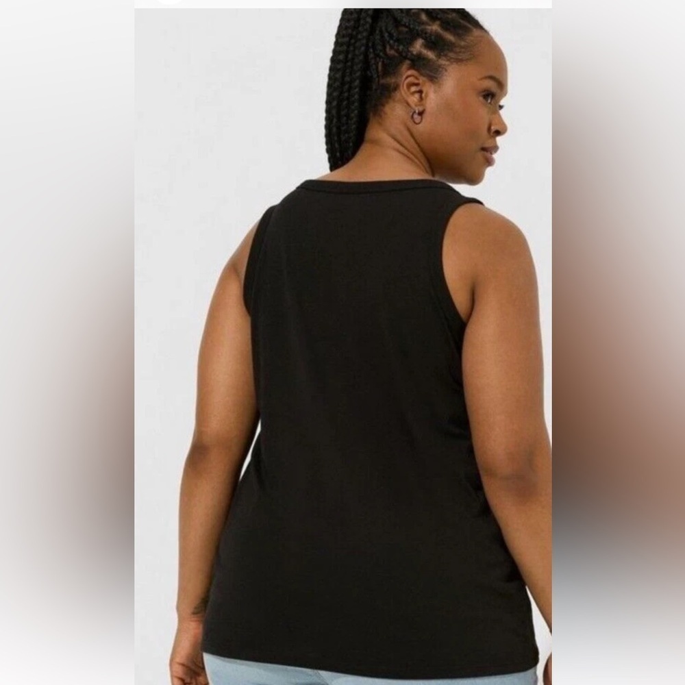 Torrid Classic Fit Black Sleeveless Ribbed Top - Picture 7 of 10